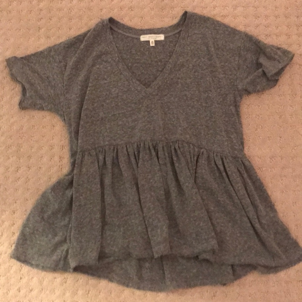 Grey flowy top form Urban Outiftters